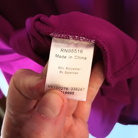 Coldwater Creek 1X Divine Duet Top Pink Slinky Faux Wrap Stretch Balletcore - Picture 8 of 12